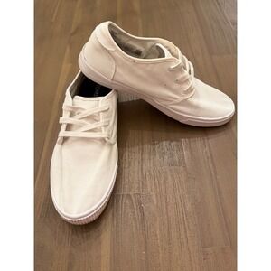 TOMS Men's White Canvas Lace Up Casual Sneakers Shoes Size 11 M